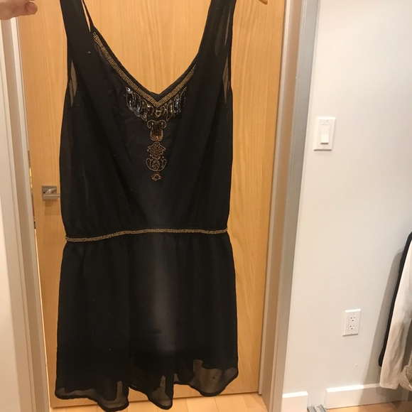 Free People black beaded two piece dress - Picture 5 of 7